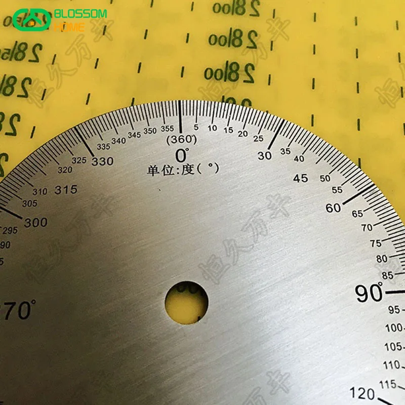 Diameter 90mm, Inner Hole 8mm Thickness 2mm 360 Degree Stainless Steel Dial Scale Disc Stainless Steel Decorative Plate 2