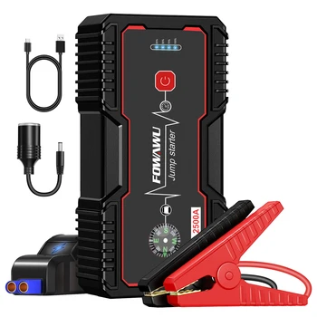 FOWAWU 2500A 22800mAh Caricabatteria per auto Avviatore di emergenza, Batteria portatile per auto, Condensatore di avviamento di emergenza per auto