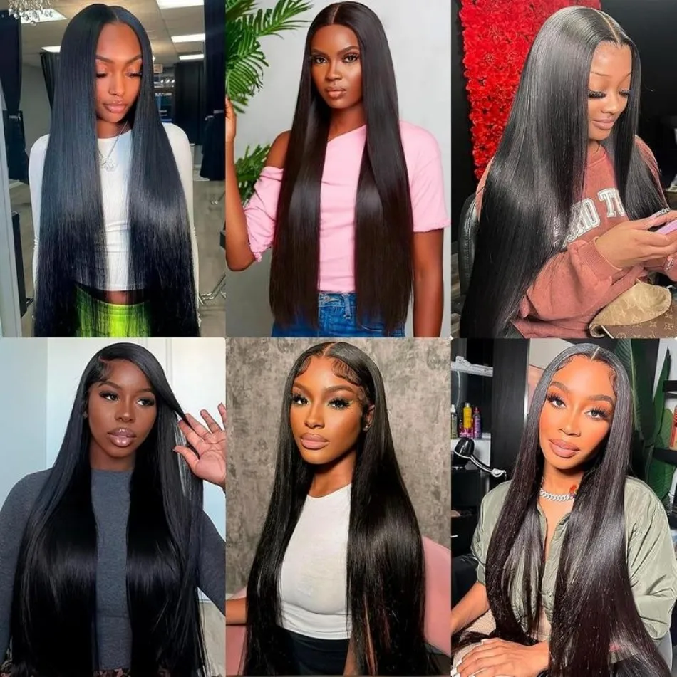 Straight Human Hair Wigs 100%Human Hair Quality 13X6 Hd Lace Frontal Wigs Natural Color 13X4 Brazilian Wigs Original 30 40 Inch
