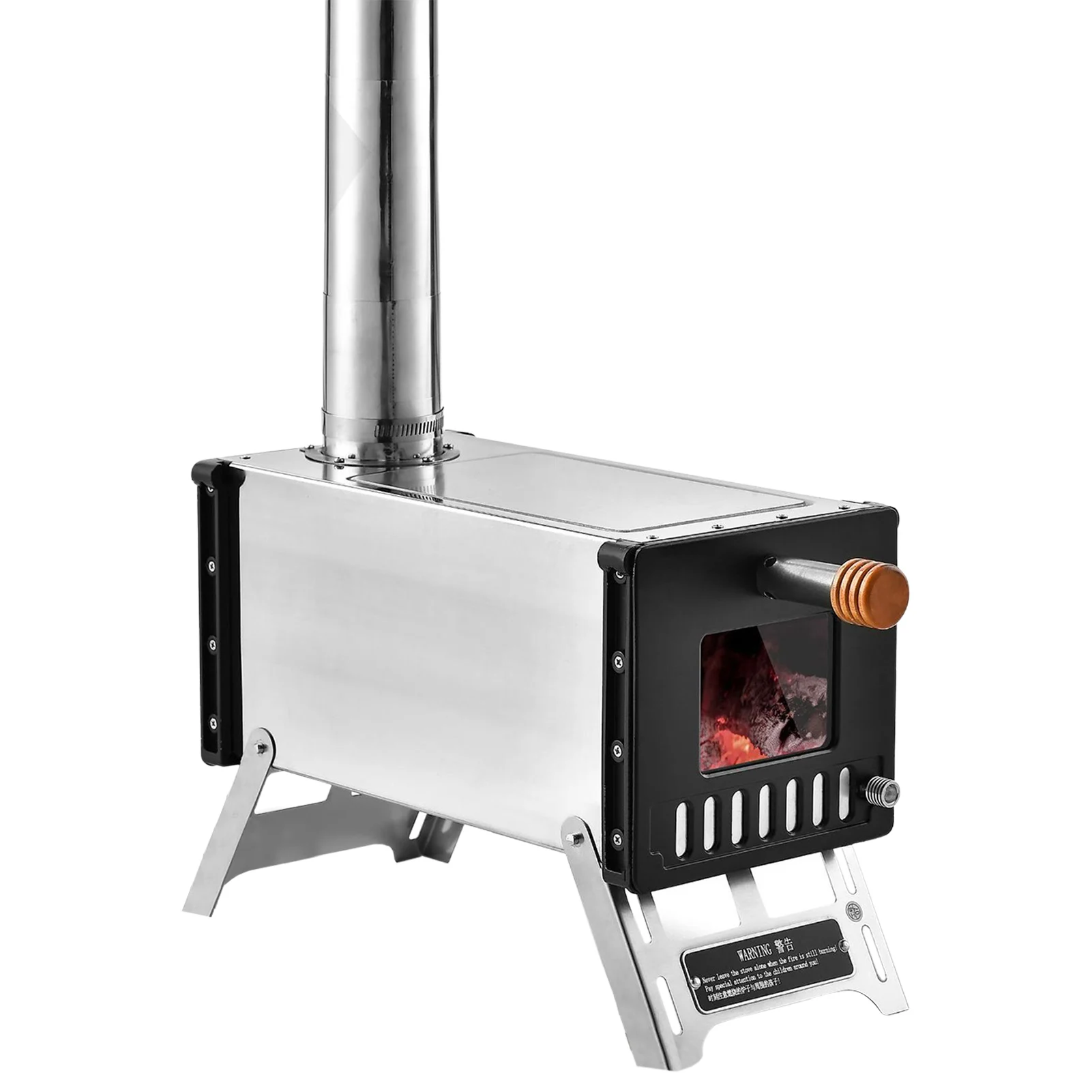 Hot Tent Stove Packable Wood Burning Stove With Carrying Storage Bag For  Barbecue Grilling Cooking With Chimney Pipe Stainless