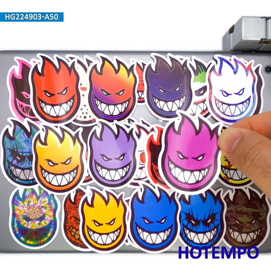Vibrant Retro Graffiti Sticker Pack - Fun and Unique Designs for Laptops, Phones, and Vehicles
