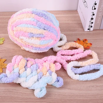 250g Extra Thick Ice Yarn Blanket Hand-Knitted DIY Yarn Large Thickness Chenille Cushion Pet Bed Yarn Icelandic Scarf Hat Knitting Needle Close-Fitting Soft Extra Thick Yarn Ball 1 Piece=1 Unit=250 Grams
