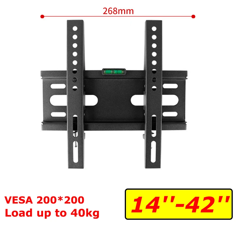TV wall mount bracket LED LCD Tilt Adjustable Strengthen Support for 14''-42'' Load Up to 40kg VESA 200*200