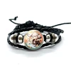 Game Genshin Impact Bracelet Cartoon Anime Zhongli Hutao Tartaglia Cosplay Jewelry Multilayer Snap Button Leather Bangles 6