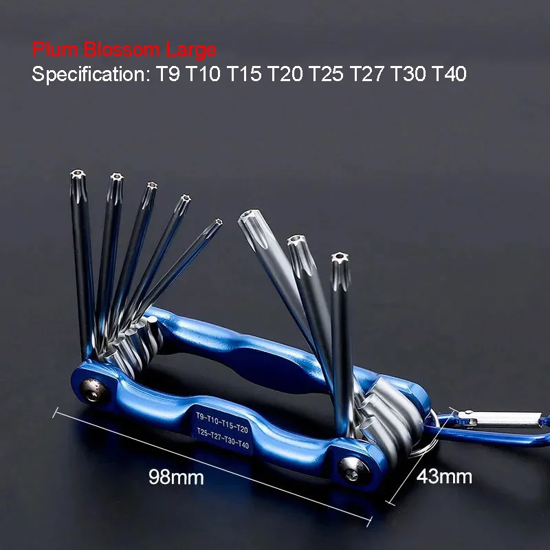 Compact Multi-Functional Folding Hex Wrench Tool Set