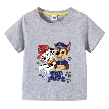 Paw Patrol Hot Sold Toddler Summer T-shirt Teenage Girls Clothing Cotton Boys Tshirt Boutique Kids Tees O-Neck Children Tops 3