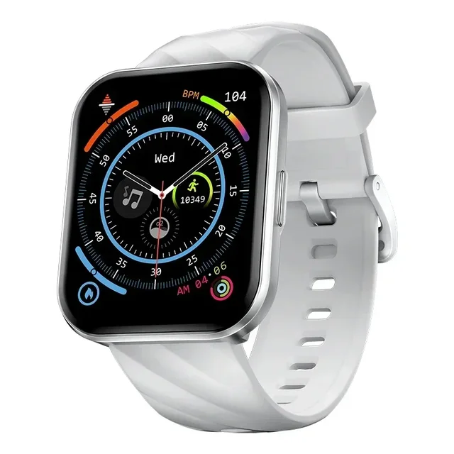 Estreia mundial KUMI KU6 Meta Smart Watch 1,96" 100+ Mostrador requintado com bússola Detecção de vivacidade de chamada Bluetooth IP68 à prova d'água