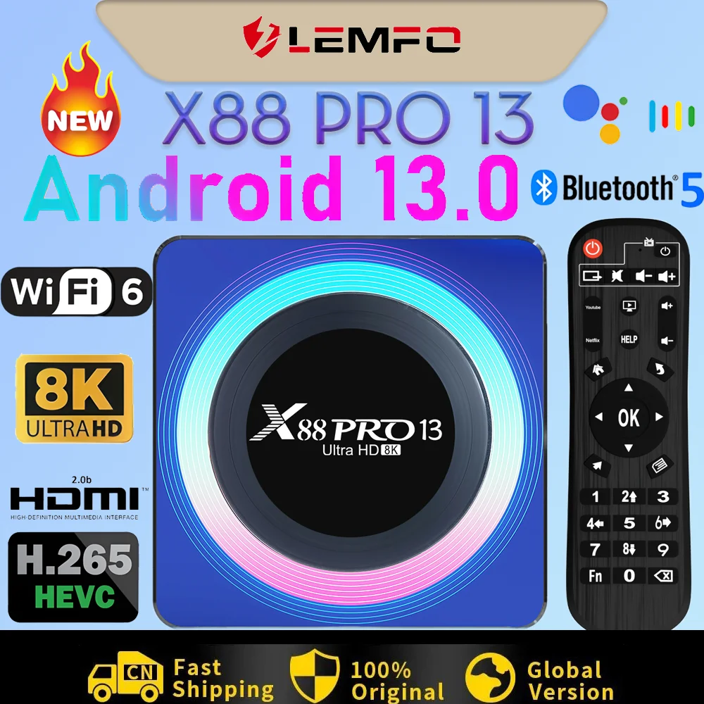 LEMFO-X88-Pro-13-Acrylic-Android-13-TV-Box-2024-Voice-RK3528-4GB-RAM ...