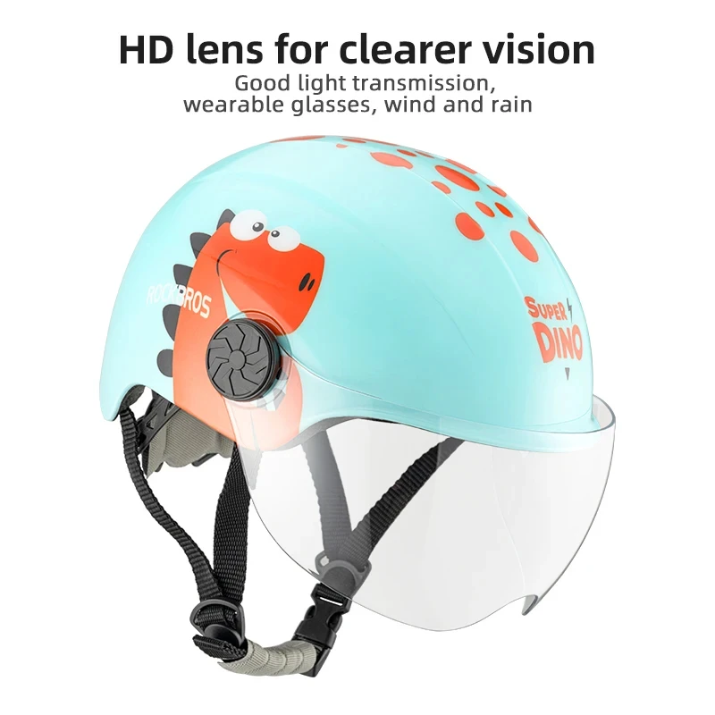 ROCKBROS Bike Safety Helmet For Kids MTB Road Bicycle Helmet Boy Girl Scooter Children Half Cycling Equipment