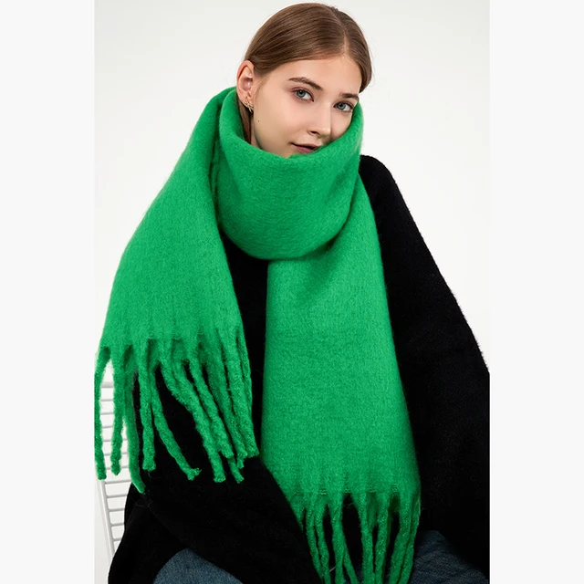 Женский дизайнерский шарф из тёплого кашемира 4