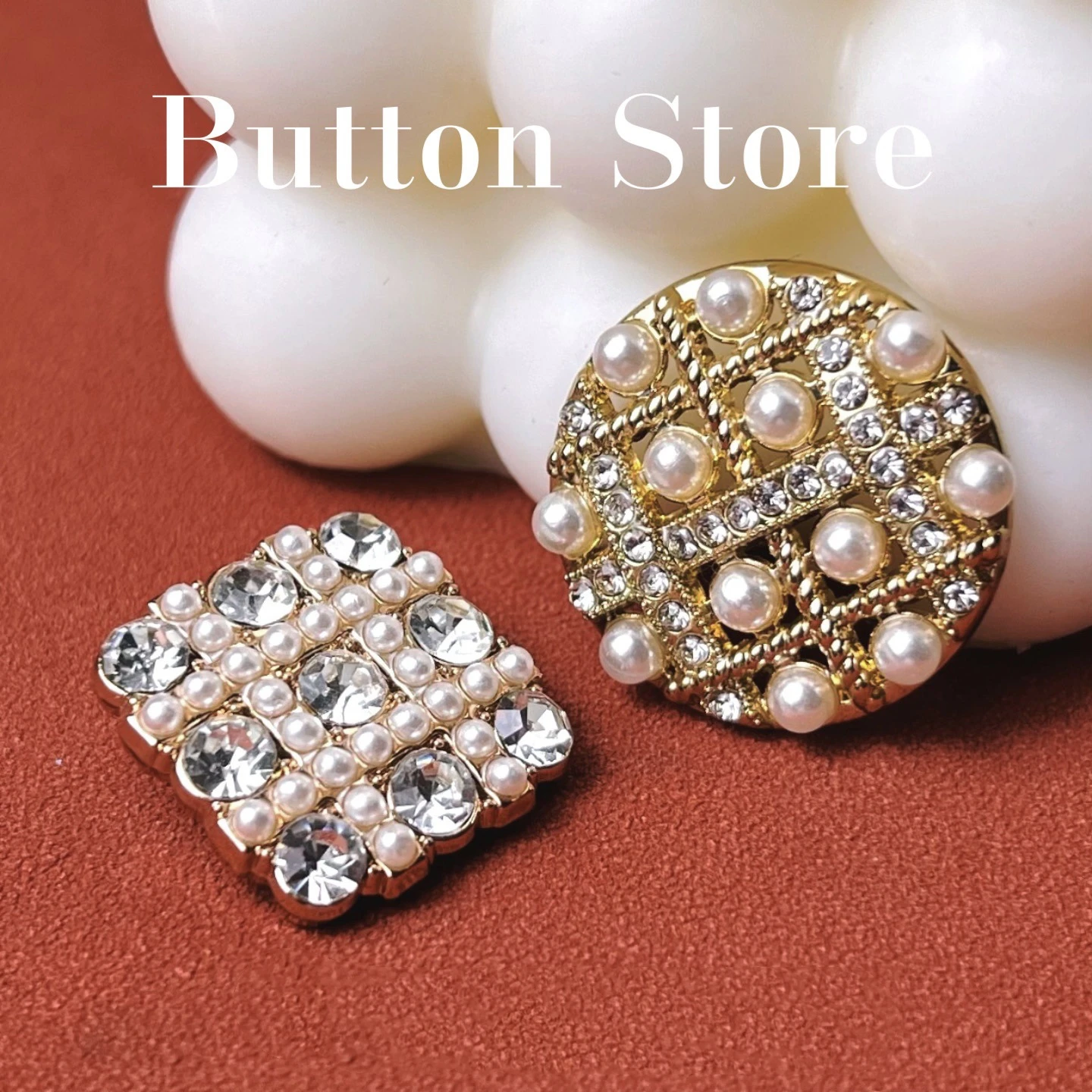 Botones Grandes Vintage De Metal Dorado Con Perla | 5 Piezas Para Abrigos Y Chaquetas | Accesorios Costura Y Manualidades