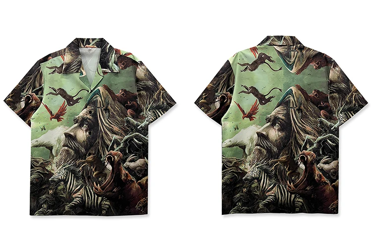 Safari Wildlife Print Shirt S70ae304a1f734d89bd16ed261ddf49ec2