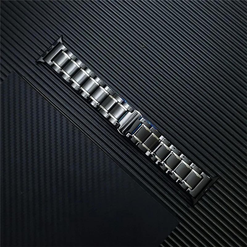 

Ceramic Folding Clasp strap for Apple Watch Ultra 2 49MM series 9 8 7 6 5 4 38MM 40 41 42 44 45MM bracelet accessories