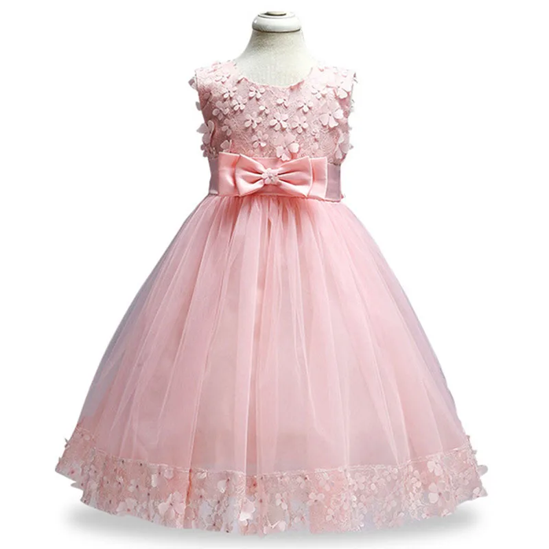 2-9T Baby Frocks Party Wear Fashion Party Dress Infant Princess Deguisement With Bow Children Frock Girls Dresses