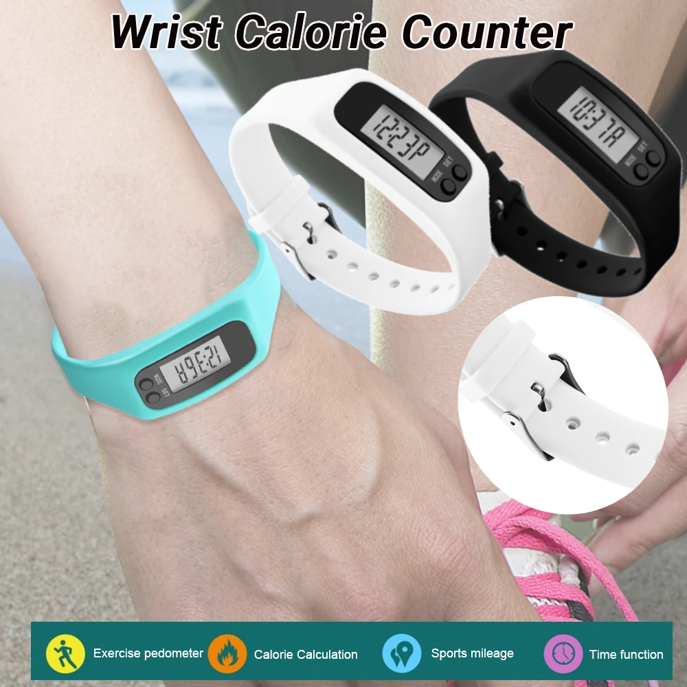 LCD Silicone Fitness Pedometer Band 1