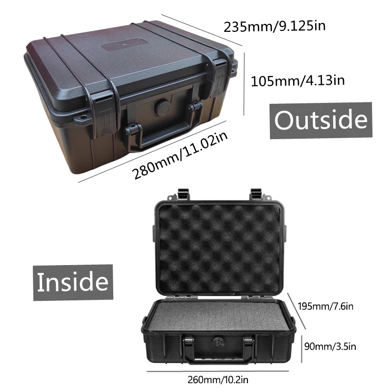 Tool Box Hardware Equipment Waterproof Case Rigid Box For Tools Pelican Large Hard Case Suitcase Flight Case Box With Foam images - 6