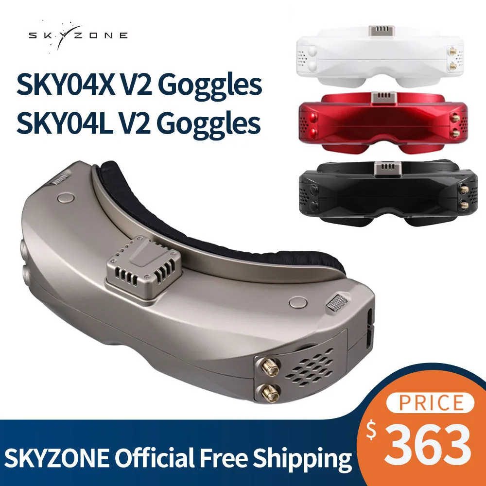 SKYZONE Sky04x Sky04l V2 04X 04L V2 FPV Goggles 5.8G 48CH Steadyview ...