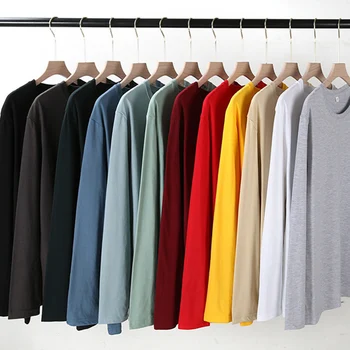 2026 Autumn Women Leisure Cotton Daily Long Sleeve Tops Lady Versatile Round Neck Baggy Clothes Female Concise Solid T-shirts 1