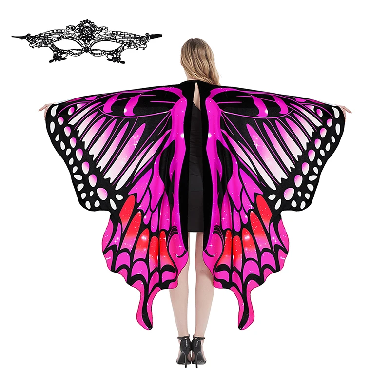 Pixie Butterfly Wings with Eye Mask for Women Halloween Party Costume Adult Cosplay Woman Cape Butterfly Costume Dress-up 6