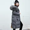 Women Parkas Hooded Zipper Thick Parka Thick Casual Full Sleeve Solid Long Coats Pockets Elegant Outerwear Warm Casual 3