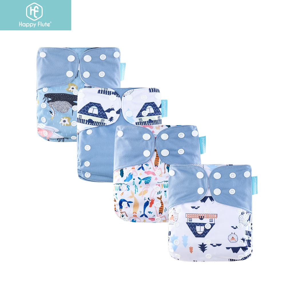 Cloth Diapers Happyflute OS Pocket Washable&Reusable Absorbent Ecological Diaper Cover Adjustable Baby Nappy