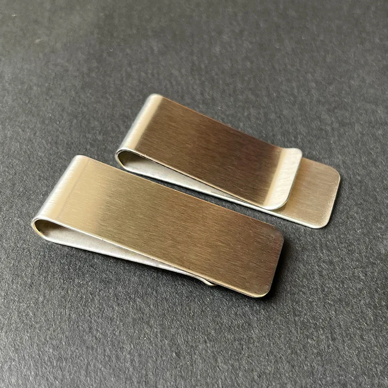 Stainless Steel Money Clip Laser Engraved Name Minimalist Hardware Card Holder Metal Banknote Holder