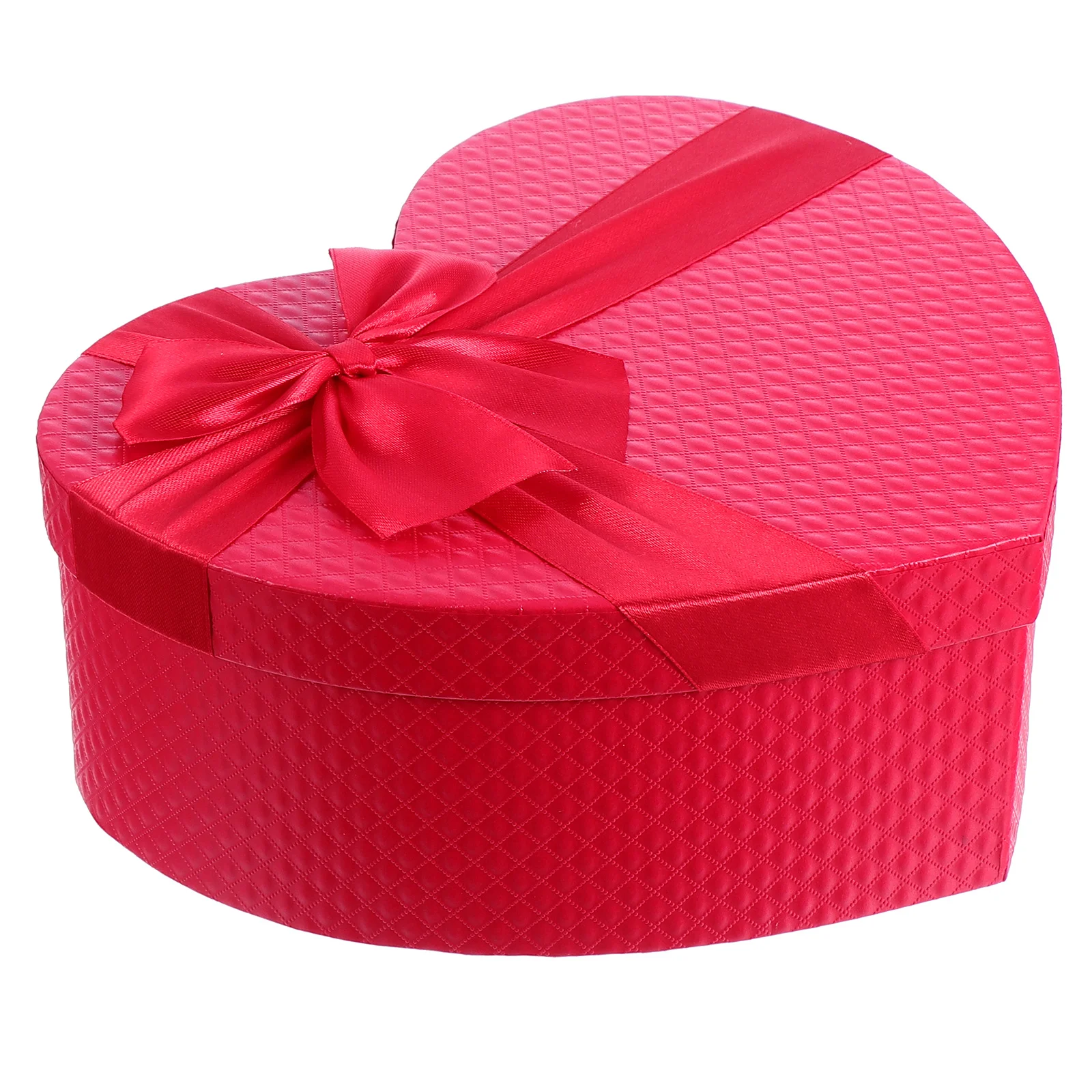

Heart Shaped Gift Box with Cover and Ribbon for Wedding Bridal Shower Mothers Day Gifts Red