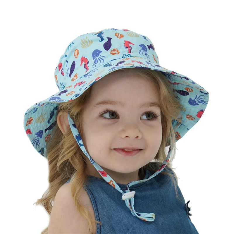 

Children's Hat Spring Summer Sun Hat Male And Female Baby Breathable Basin Hat Beach Hat Fisherman Cap Children Outdoor Sun Hat