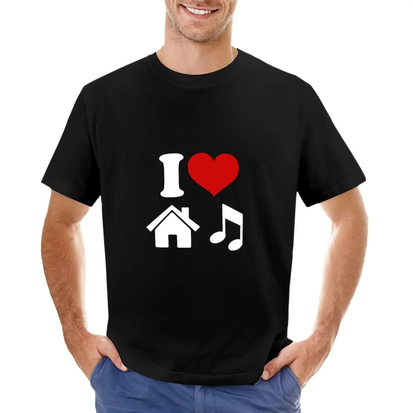 

I Love House Music T-Shirt boys white t shirts Oversized t-shirt hippie clothes men long sleeve t shirts