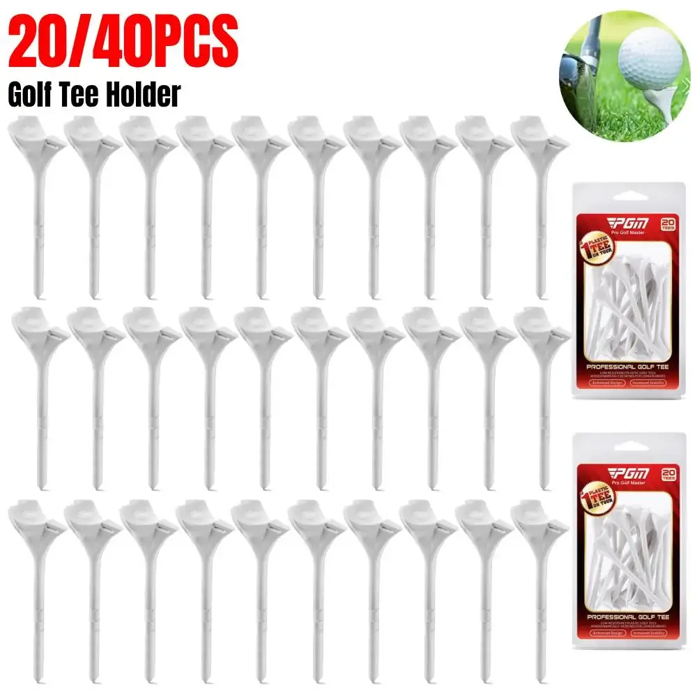 20/40PCS BambooGolf Tees Holder Ball Nail 10 Degree Oblique Insertion Reusable Tee for golfer gift golf ball holder 골프tee