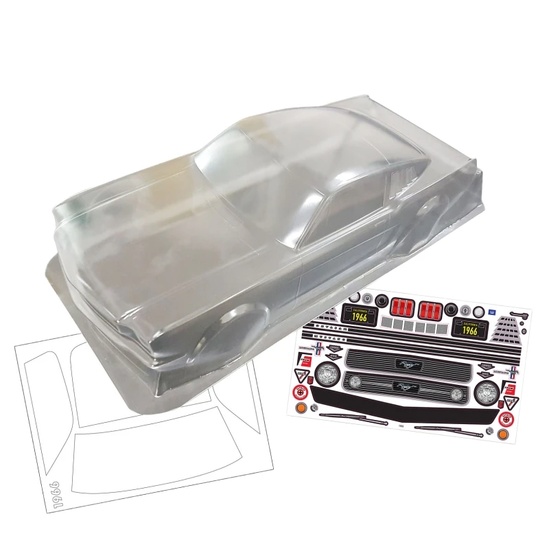 On Road Car 1/10 Ford Mustang Gt Clear Lexan Body Shell E Light Decal Sheet Per Rc Drift Car 257Mm Tamiya Tt02 Chassis Kyosho
