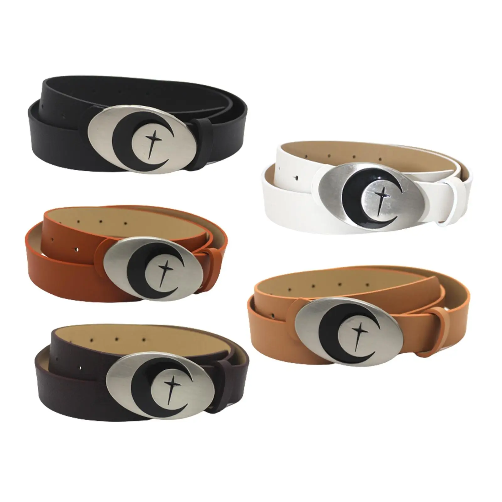 

Wide Waist Belt Decorative Belt Punk Casual Belt Length 105cm, Width 2.8cm