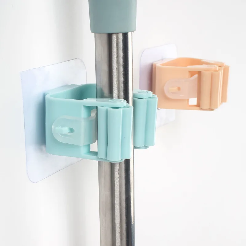 

Wall Mounted Mop Organizer Holder Mop Clip Brush Broom Hanger Storage Rack Kitchen Tool Bathroom Accessories Hanging Pipe Hooks