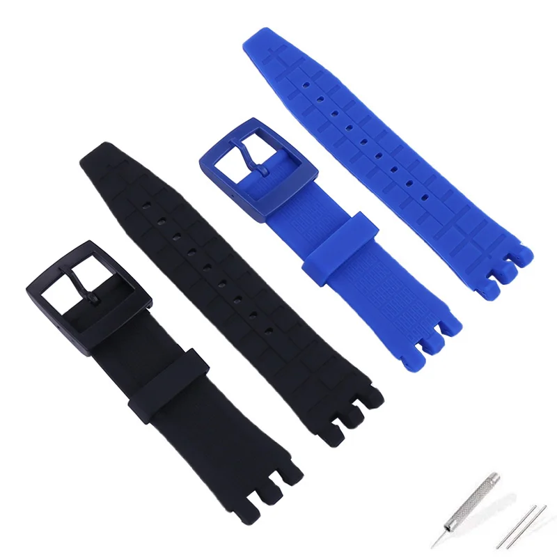 Men's 22mm Silicone Sport Watch Band - Durable Rubber Wristband