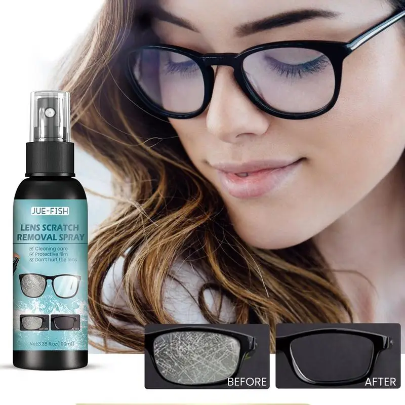 New Lens Scratch Removal Spray,Eyeglass Cleaning Spray, Eyeglass Cleaning  Tools for Lenses Screens,Sunglasses screen spray cleaning Tools,100ml (1pcs)