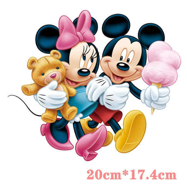 Disney Mickey Minnie Mouse Iron on Patch Iron on Vinyl for Clothes Parches  Termoadhesivos Para Ropa