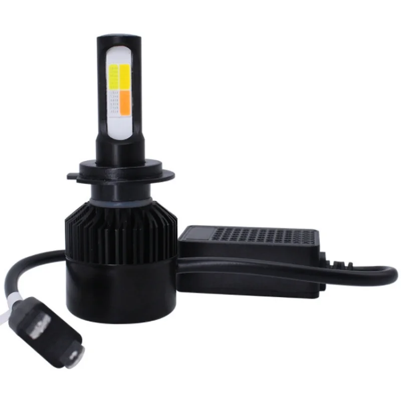 LED Car Lights Bulbs Headlights 2pcs H4 LED 4 Color Flash Headlight H1 H7 LED Projector H8 H11 HB3 HB4 80W Lights Auto Lamp Car Automobiles Headlamp 12V 24V