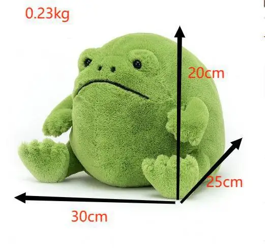 Ricky Rain Frog Plush Stuffed Toy Grumpy Face Frog Plushie Cute Meme Character Doll For Fans Stress Relief Gift Kawaii Animal