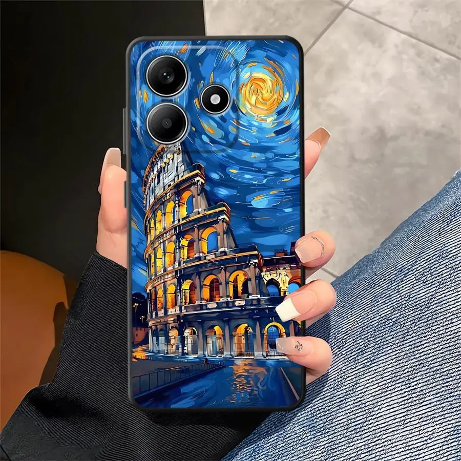 Elegant Black Oil Painting Art Phone Case