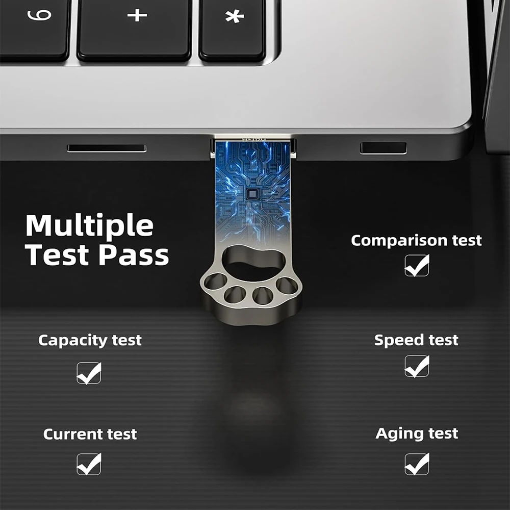thumbnail image 5 of Memoria USB 3.0 de alta velocidad de 2 TB, unidad flash USB de 1 TB, memoria USB de metal resistente al agua, SSD portátil, memoria USB, 5 of 5