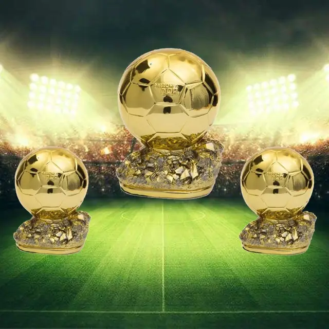 Fußball Trophäe vergoldet Fußball Award aus gezeichnete Spieler Award  Wettbewerb Belohnung Harz goldene Farbe Modell Geschenk Fans Souvenirs -  AliExpress