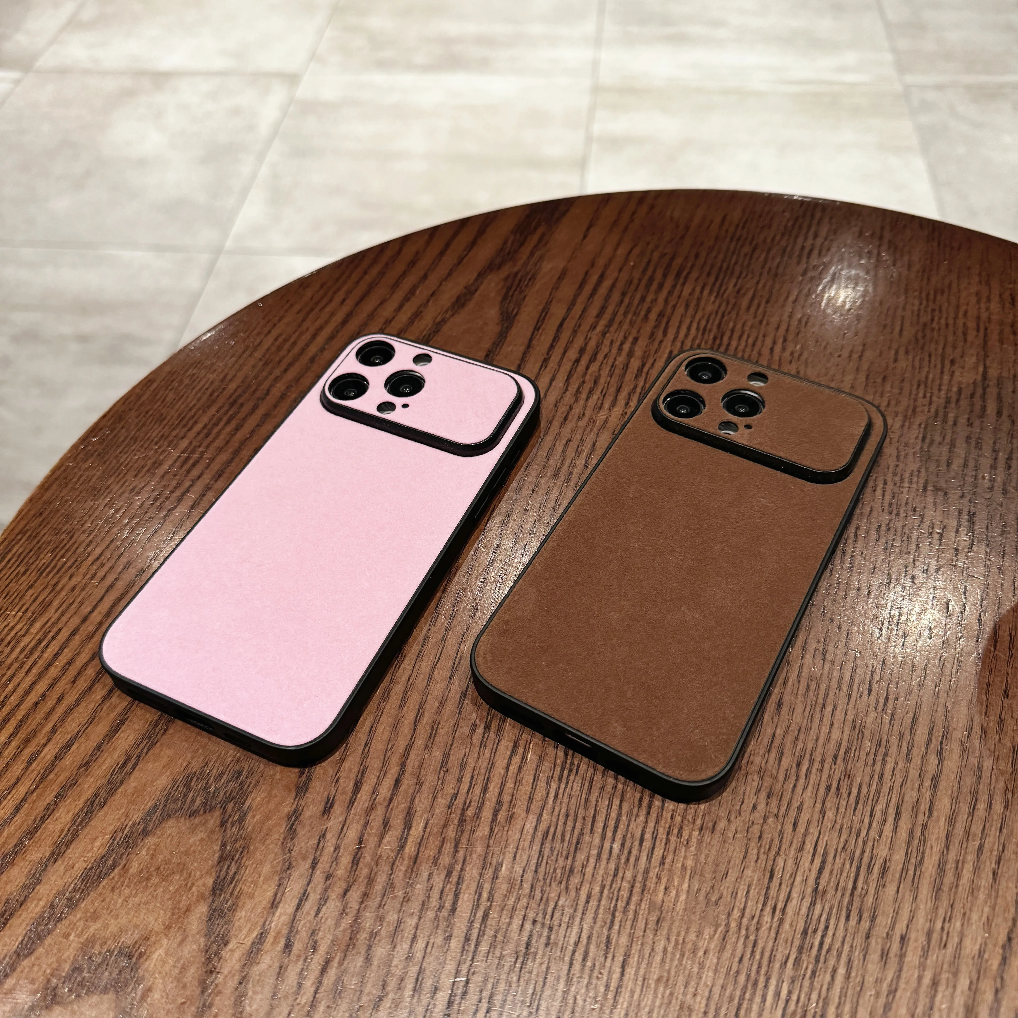 Vintage Leather Large Window Modello Tinta Unita Per Iphone 14Pro 14Promax 14 13 13Pro 13Promax 15Promax 15 12Promax Soft Shell