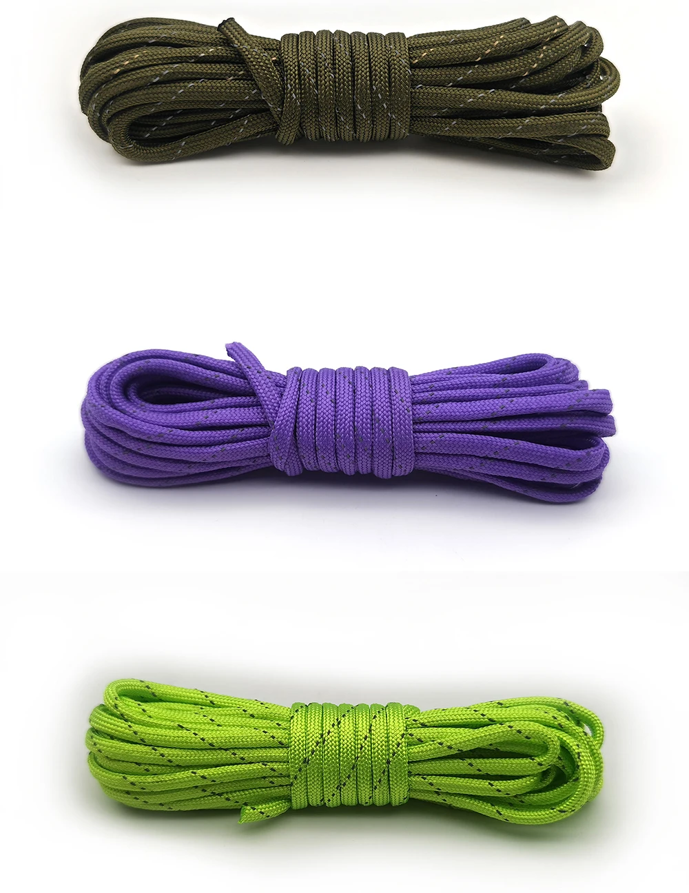 Länge 5 m/10 m, 7-strängiges reflektierendes Paracord, 4 mm Durchmesser, Outdoor-Camping-Zeltseil, Armband, geflochtenes Seil, Nachtreflektierendes Seil – Detail 3