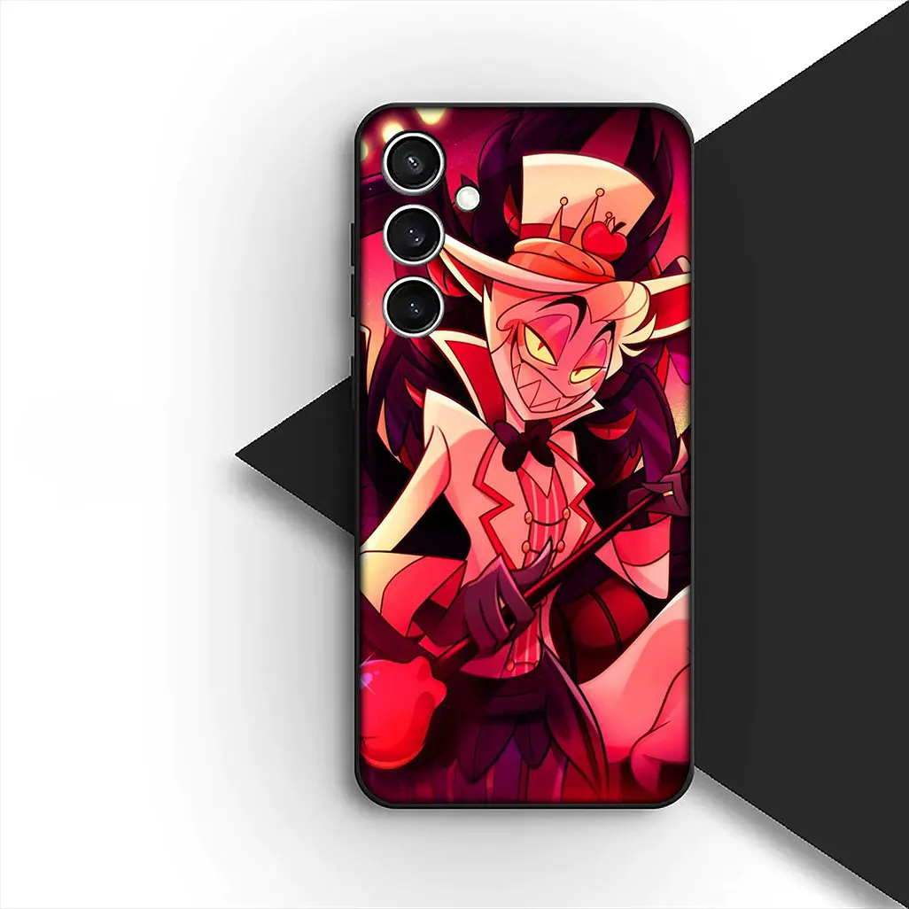 Stylish Dust-Proof Phone Case featuring Hazbins Charlie, Angel, and Alastor Design