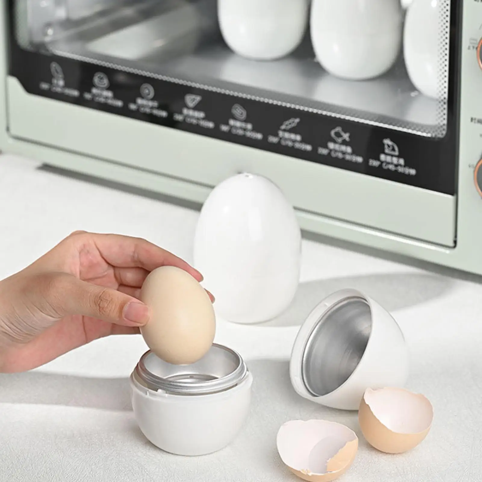 Microwave Egg Steamer Boiled Egg Poachers with Lid Egg Steamer for Hard Soft Boiled Eggs Kitchen Gadgets for Quick Egg Boiling