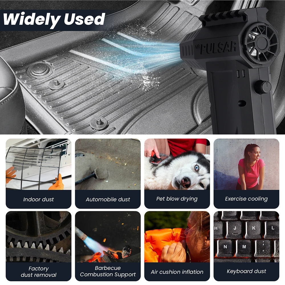 X3 Pro Air Blower Powerful Handheld Turbo Jet Fan 250000RPM High Speed Brushless Motor Air Duster Wind Speed 58m/s Air Cleaner