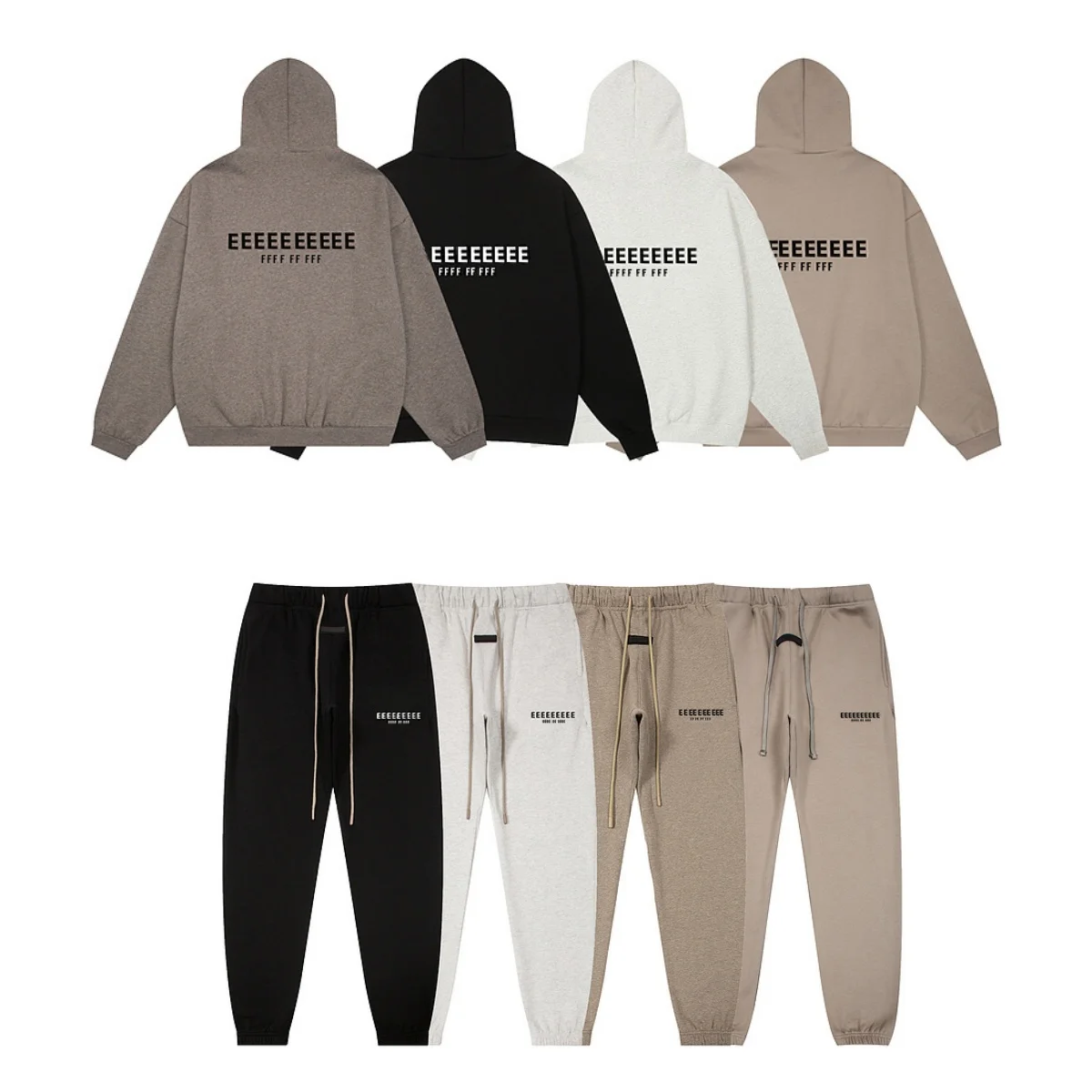 Classic Brand Hoodies Sweatpants Set High Quality Fleece Sweatshirts Men’s Hiphop Streetwear Oversize Tracksuits Hoodies Pants