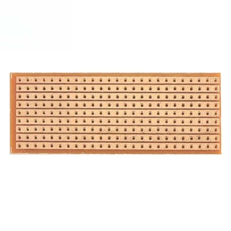 10PCS 단일 측면 PCB 보드 2.5x6.4cm DIY 범용 실험 매트릭스 회로 기판 단일 행 연속 구멍 프로토보드 DIY