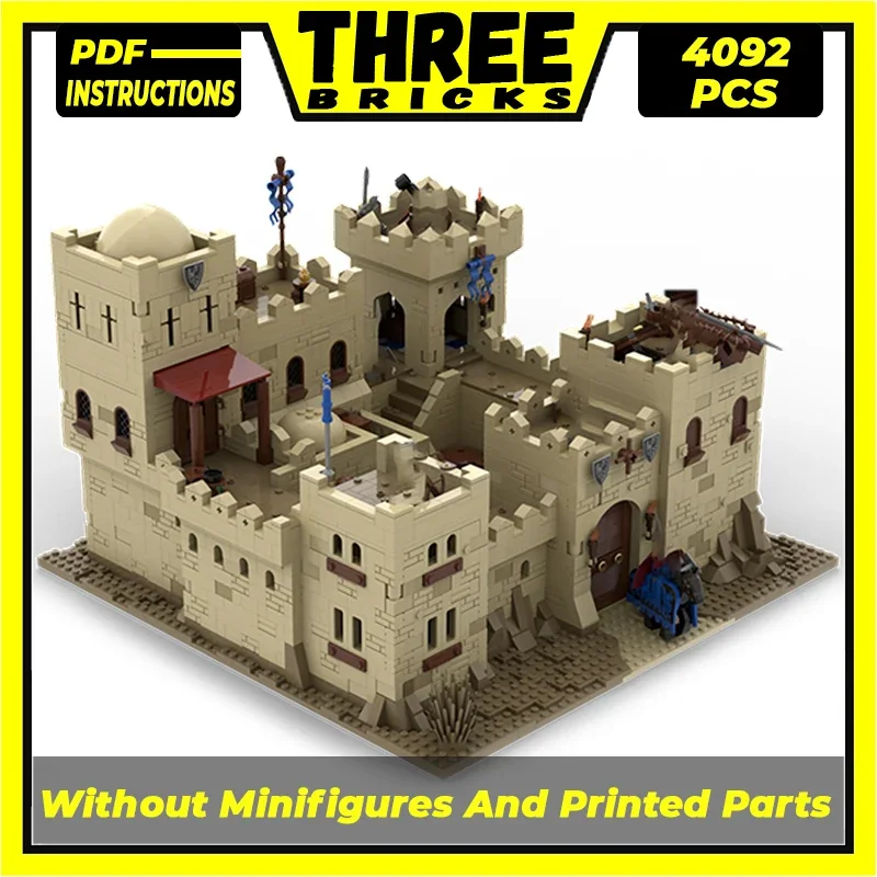 

Medieval Model Moc Building Bricks Black Falcon Desert Castle Technology Modular Blocks Gifts Christmas Toys DIY Sets Assembly