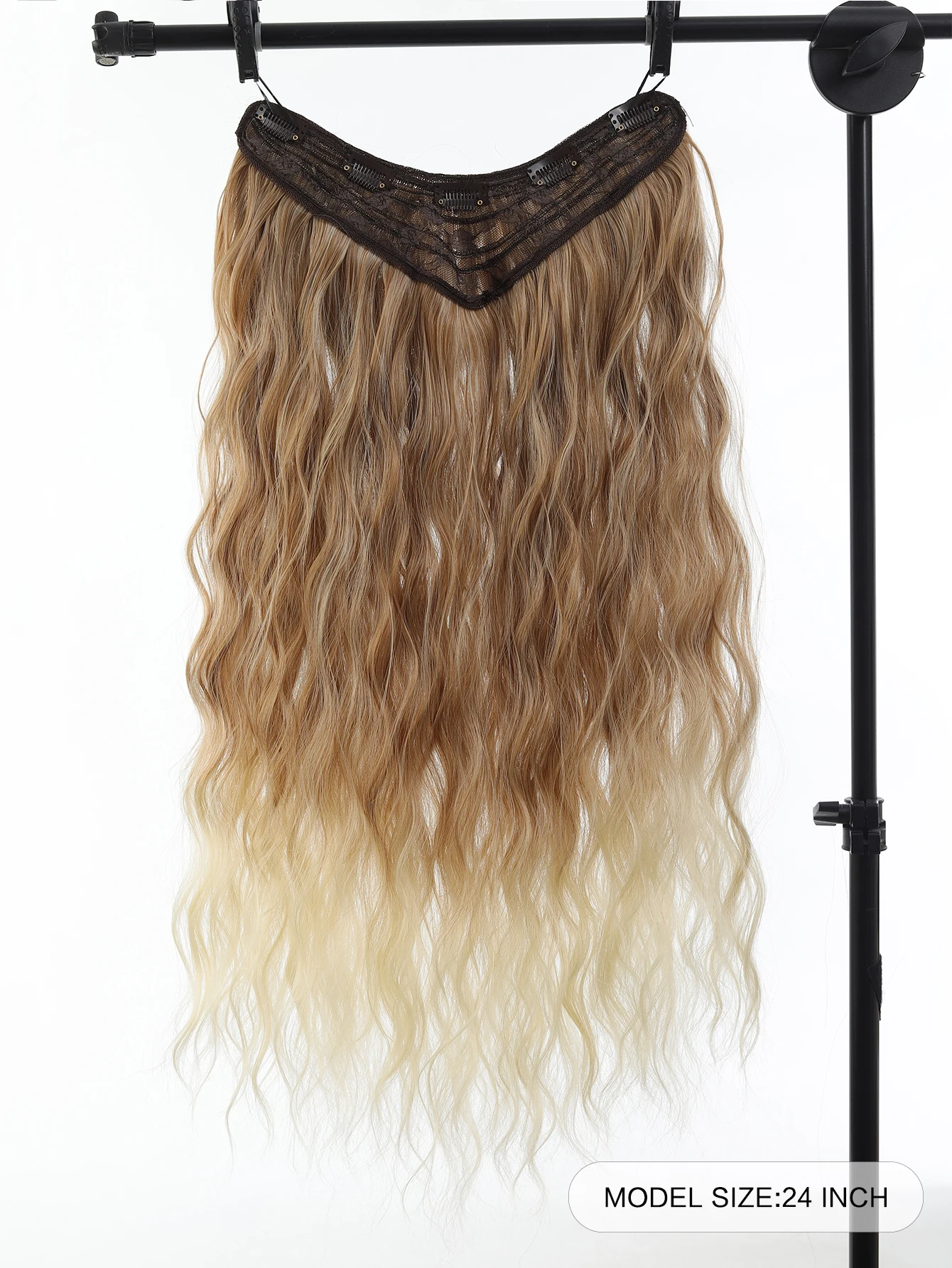 Synthetic Hairpiece Water Wave Clip In Hair Extensions